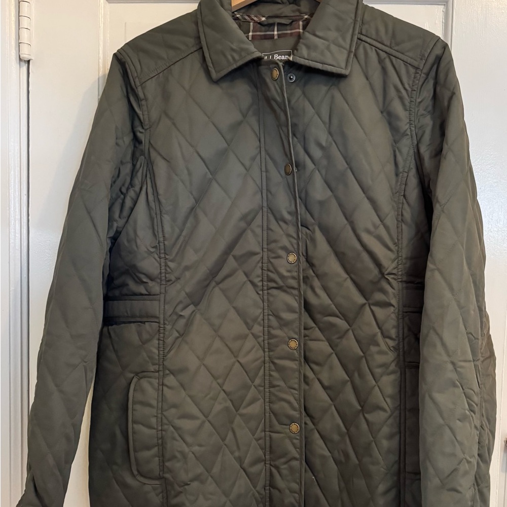 L.L. Bean Women's Quilted Jacket - Olive Green